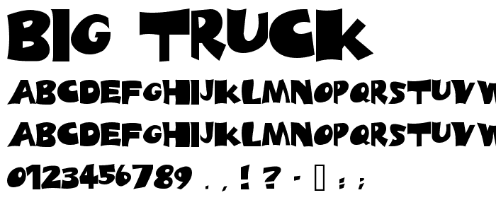 Big Truck font